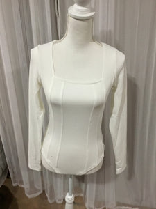Corset white bodysuit plus