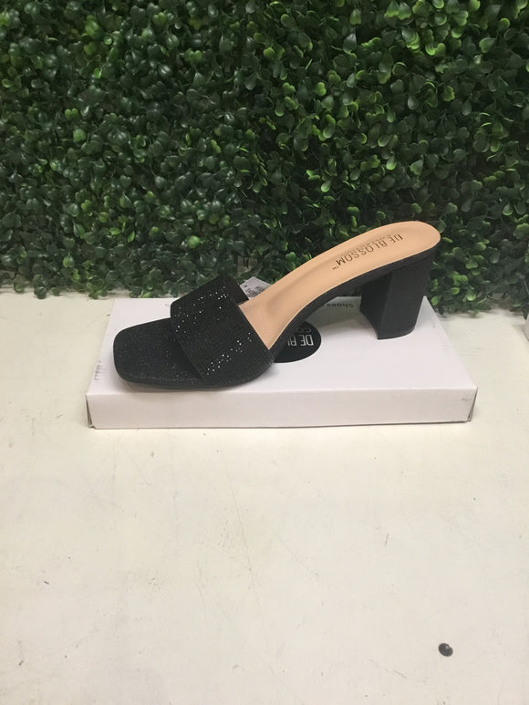 Verona black sparkle heels