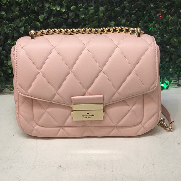 Carey smooth quilted leather pink