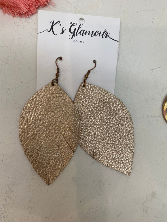 gold faux earrings