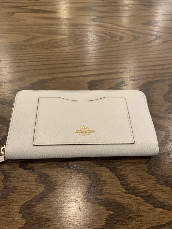 COACH CHALK LTH WALLET