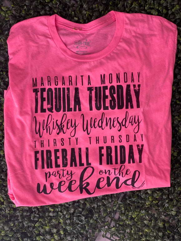 Drinking Days Of The Week Tee