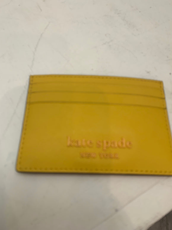 Yellow monotone Kate spade card holder